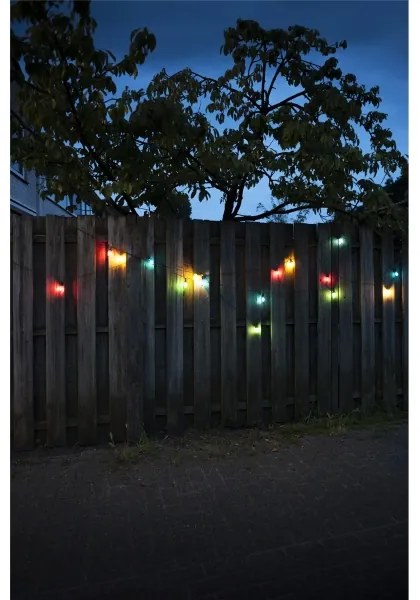 Ghirlandă LED extensibilă pentru exterior CONE FILAMENT, 20 x E10, 14 m, multicolor/alb cald, IP44