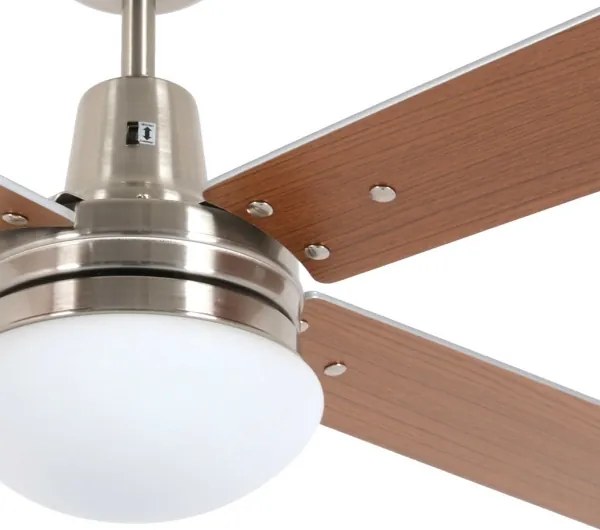 Lucci Air 210334 - Ventilator de tavan AIRFUSION 1xE27/60W/230V lemn/crom + DO