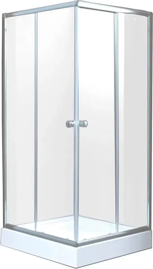 Cabina de dus patrata Invena Parla si usi culisante 80x80 crom