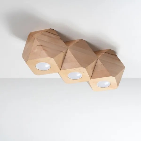 Plafonieră WOODY 3xGU10/40W/230V Sollux SL.1010