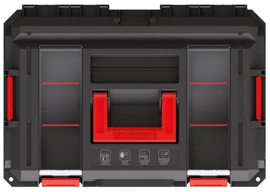 Cutie de scule A, 19,4 cm, organizator, negru