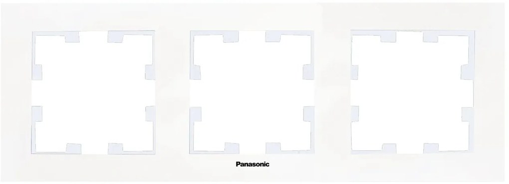 Rama tripla orizontala, IP20, Alb, Panasonic Karre Plus 55