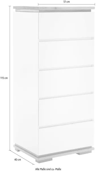 Comodă ARVI, negru/stejar