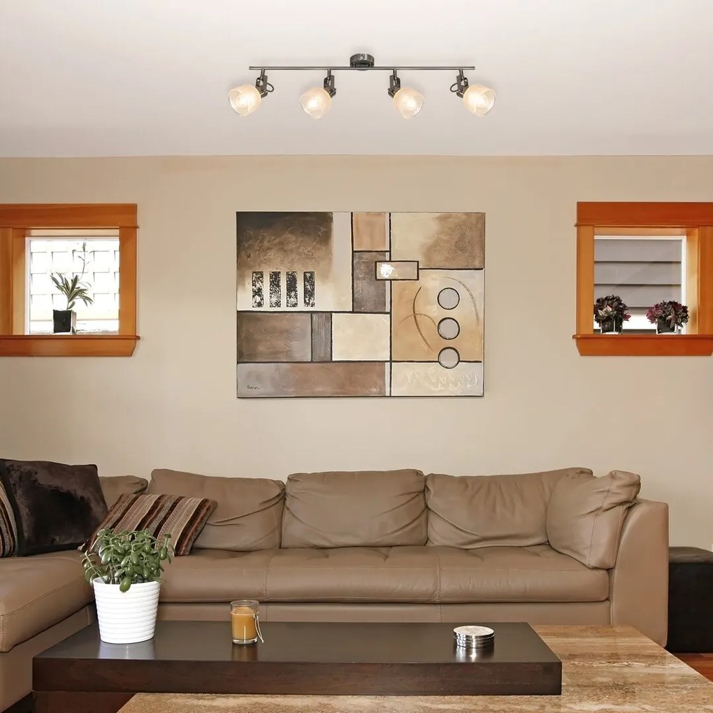 Lustra 4 spoturi design clasic FRANCIS crom satin 5440 RX