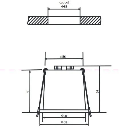 Spot incastrabil design modern Reif alb/auriu MYDL049-01WG