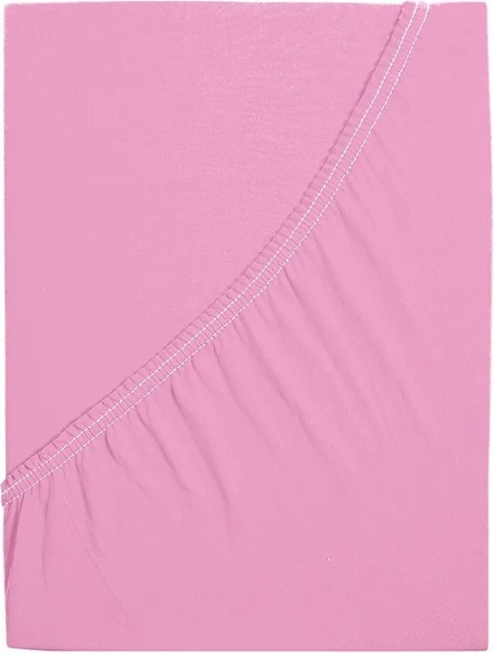 Cearșaf de pat jersey 4Home Ideal roz, 90 x 200 cm