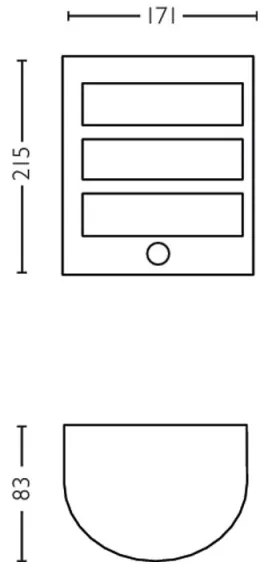Aplică LED de exterior cu senzor PYTHON LED/6W/230V 2700K IP44 Philips