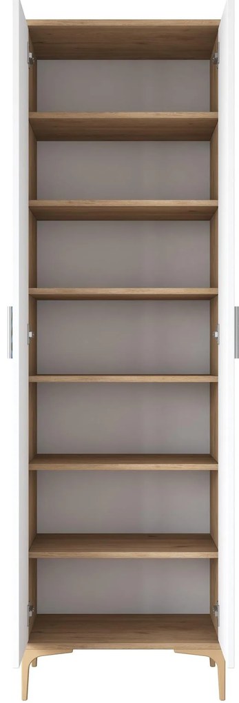 Dulap cu rafturi Jenaretta 2 (Nuc + alb). 1106728