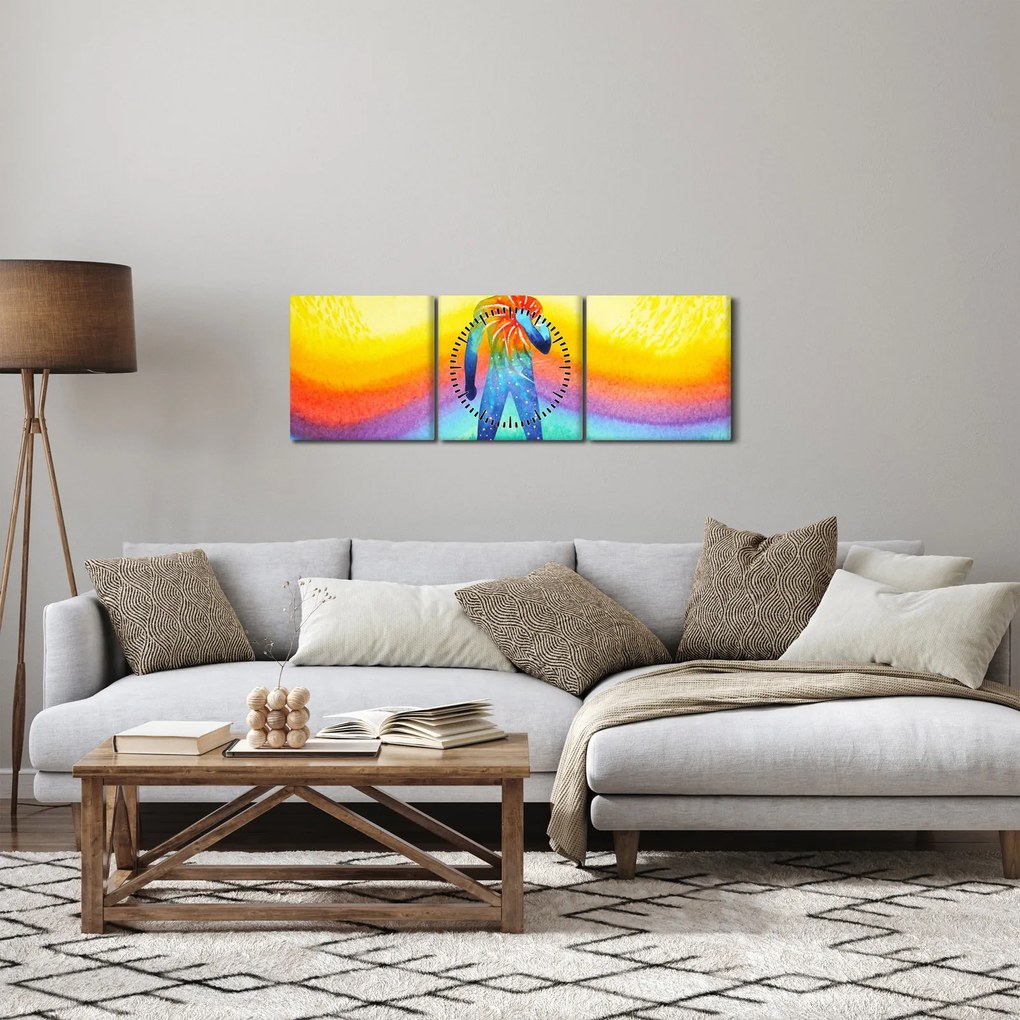 Tablou - Forța interioară (cu ceas) (90x30 cm)