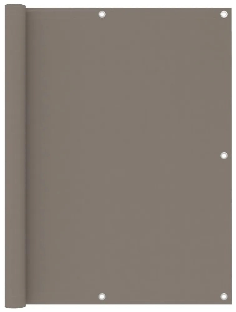 vidaXL Paravan de balcon, gri taupe, 120x400 cm, țesătură oxford