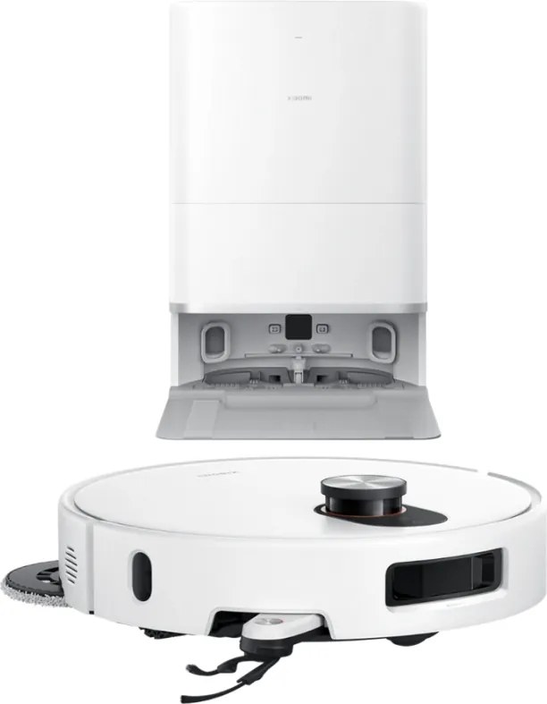 Aspirator robot Xiaomi Robot Vacuum 5 EU OV31GL, 55 W, 20000 Pa, 140 min, recunoaștere AI, stație automată de spălare și uscare, navigație laser dToF, apă caldă 80 °C, alb