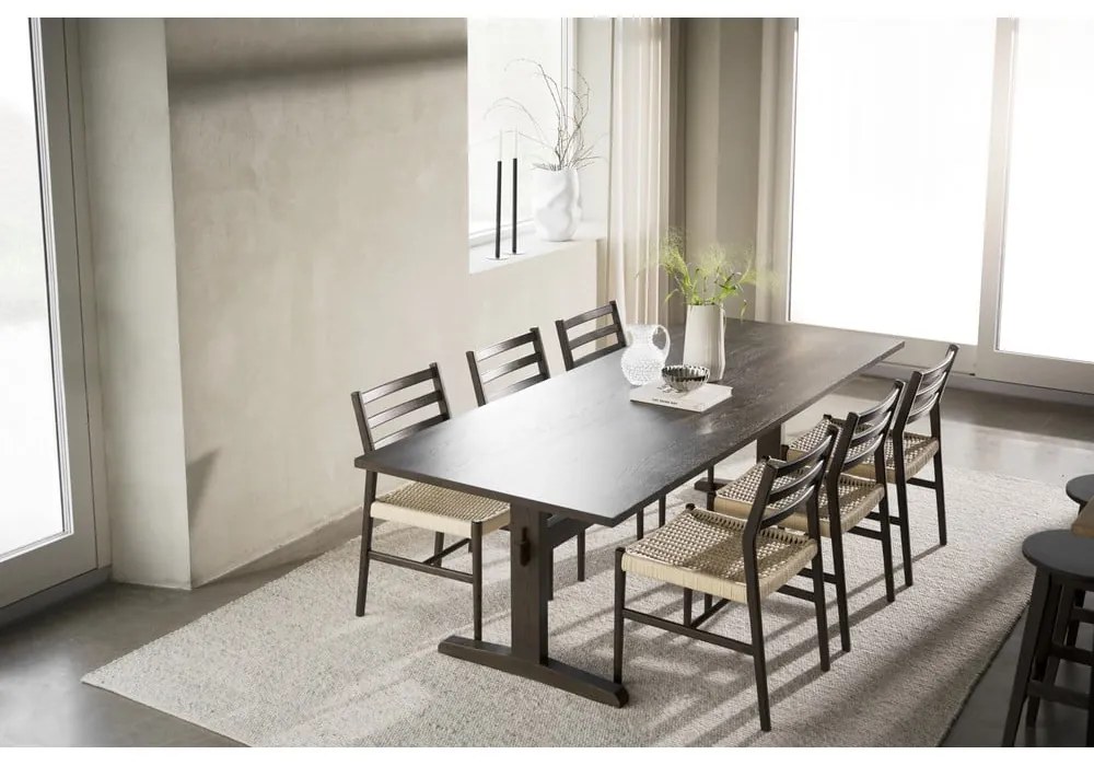 Scaune de dining natural /maro închis 2 buc. Harlan – Rowico