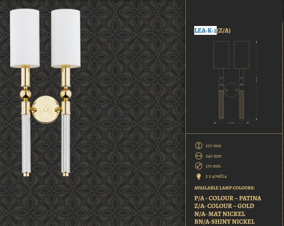 Aplica eleganta design clasic realizata manual Lea