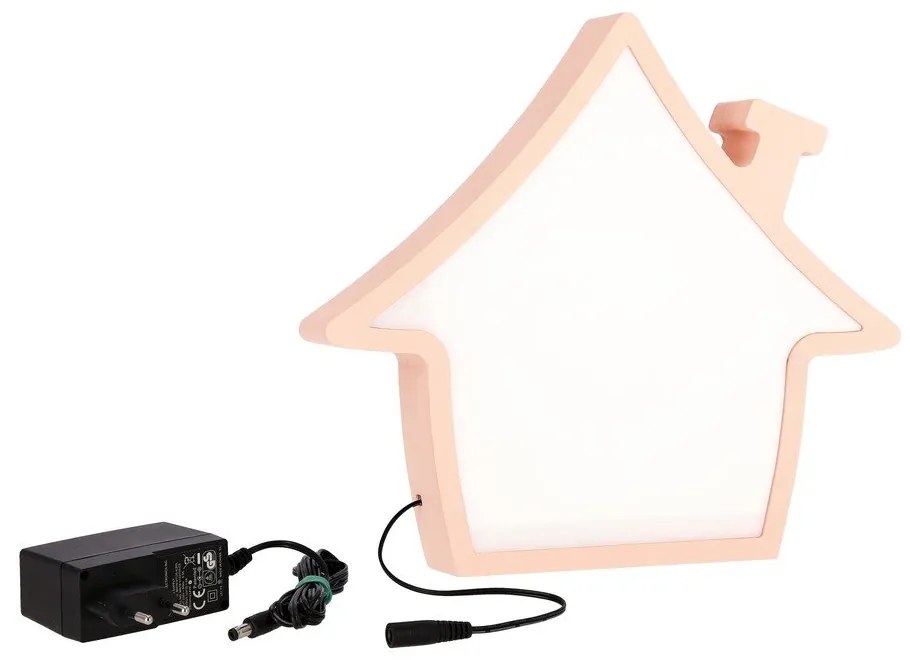 Veioză pentru copii roz House – Candellux Lighting