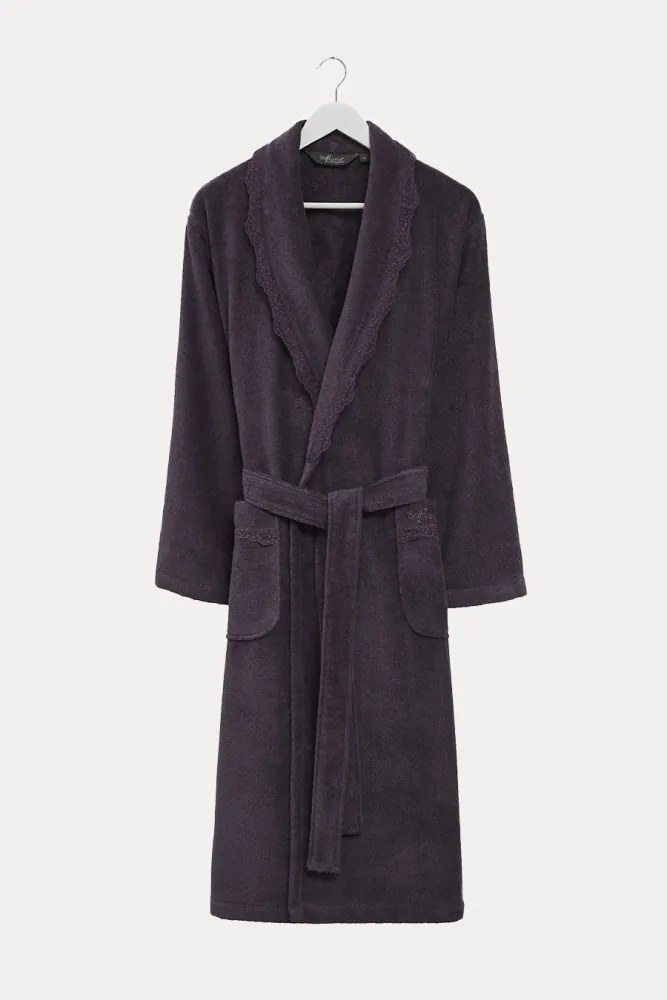 Halat elegant STELLA de damă în cutie cadou S Prună / Plum red