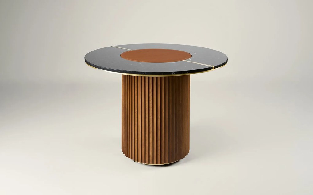 Masă lemn masiv rotundă Shelby Ø120×75 cm