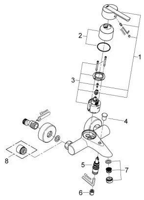 GROHE 32269000 - Baterie pentru cadă FEEL DN 15, crom lucios