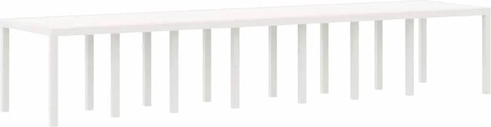 vidaXL Masă de Grădină Alb 400 x 100 x 73 cm poliratan