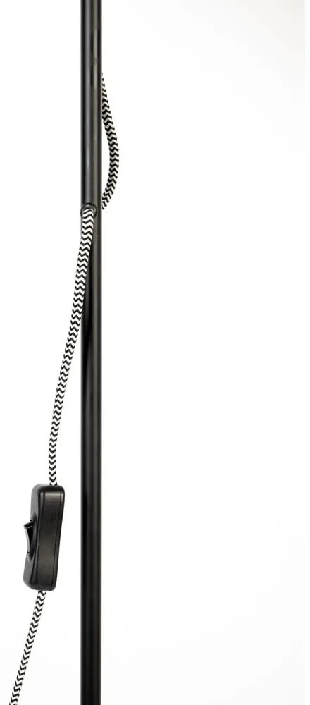 Lampadar negru cu abajur din metal (înălțime 135 cm) Landon – White Label