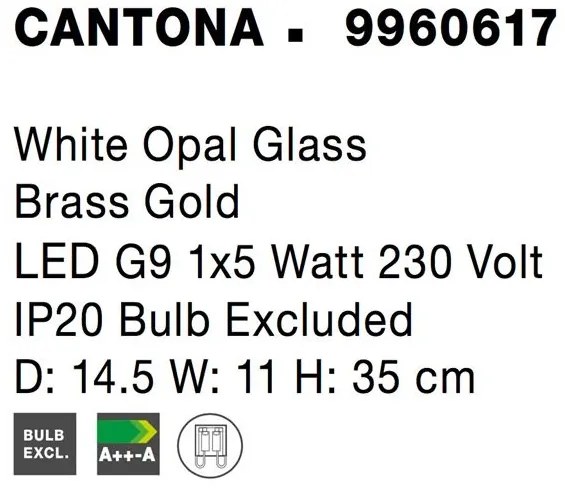 Aplica de perete design modern CANTONA NVL-9960617