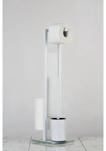 WENKO 21565100 - Perie WC RIVALTA 18x70 cm alb/negru