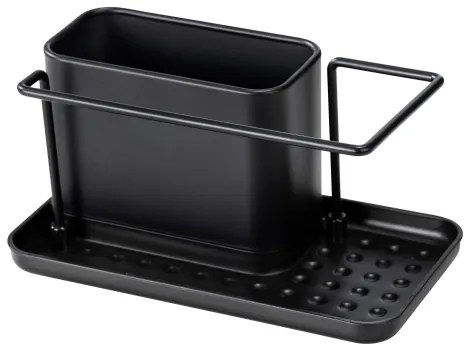 WENKO 55078100 - Organizator pentru bucătărie de exterior BLACK, 21x12 cm, inox/negru