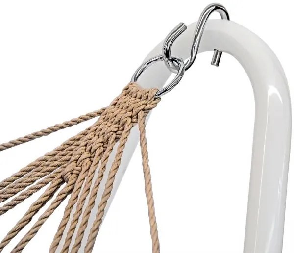 Deuba Hamac cu cadru metalic 200 x 80 cm - crem/albastru