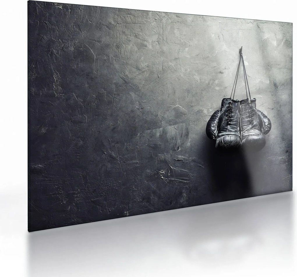 Tablou pe sticlă - Mănuși de box (70x50 cm)
