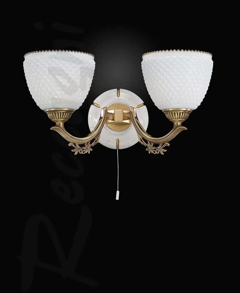 Aplica clasica cu 2 brate din alama design italian 8656
