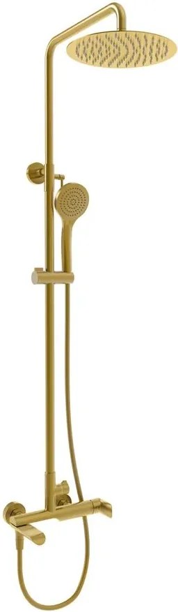 Coloana de dus cu baterie monocomanda Rubineta Olo+Ultra finisaj auriu mat