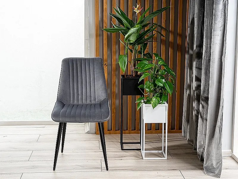 Scaun de sufragerie Kelly (Gri + Negru). Promo -6%. 1050357
