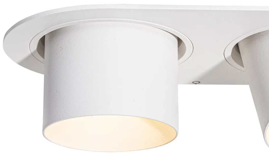 Spot rotund incastrat alb GU10 70mm inclinabil 2 lumini - Installa