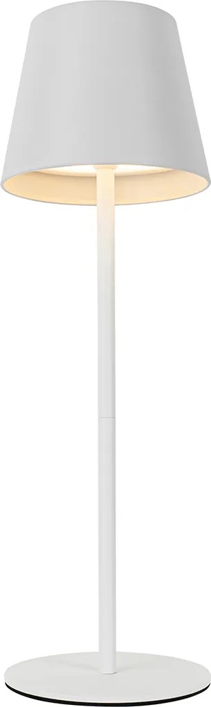 Lampă de masă albă cu LED reglabil și reîncărcabil IP54 - Murdock