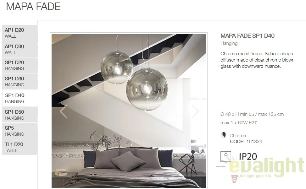 Pendul design modern MAPA FADE SP1 D40 161334