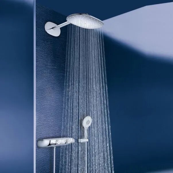 Sistem de dus cu termostat Grohe Rainshower Smartcontrol 360 Mono suprafata de pulverizare cromata