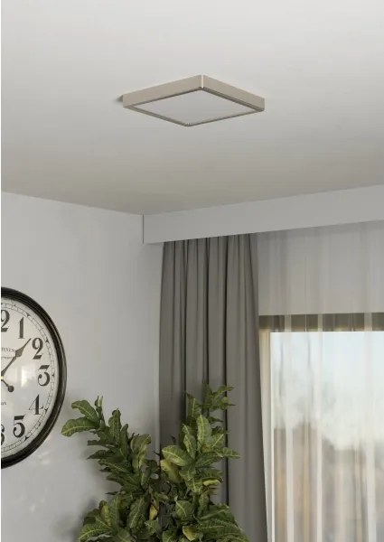 Eglo 901321 - Plafonieră LED FUEVA, 10,5W/230V, 2700/4000/6500K, 22x22 cm, crom