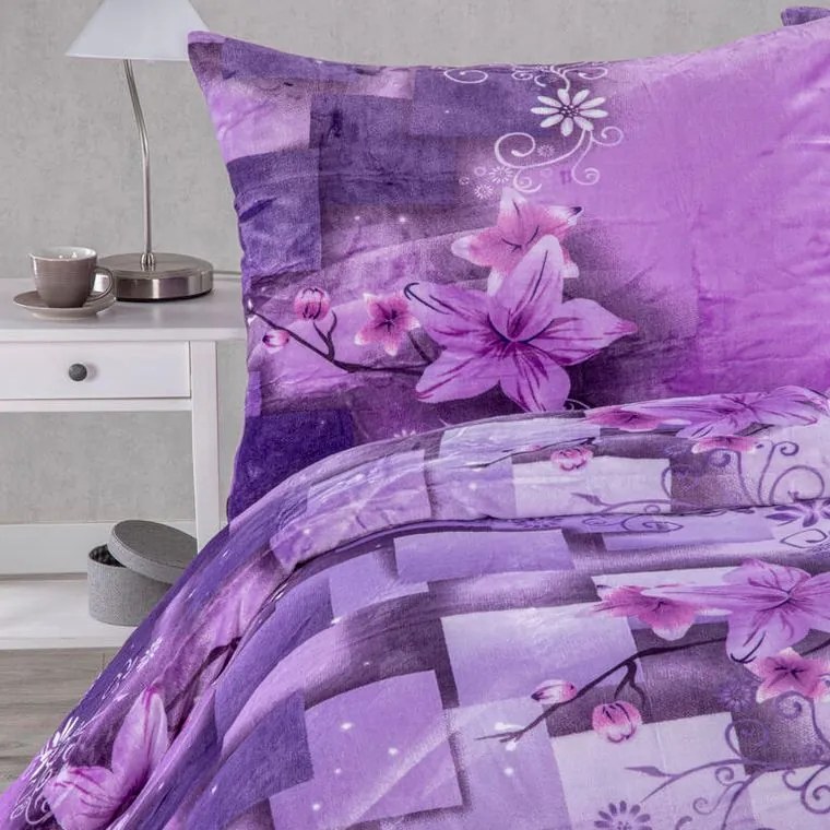 decoDoma Lenjerie de pat din micropluş ELIS