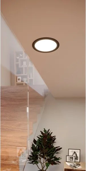 Eglo 901427-LED RGBW Plafonieră încastrată pentru baie FUEVA-Z LED/9,5W/230V 16,8cm IP44 negru