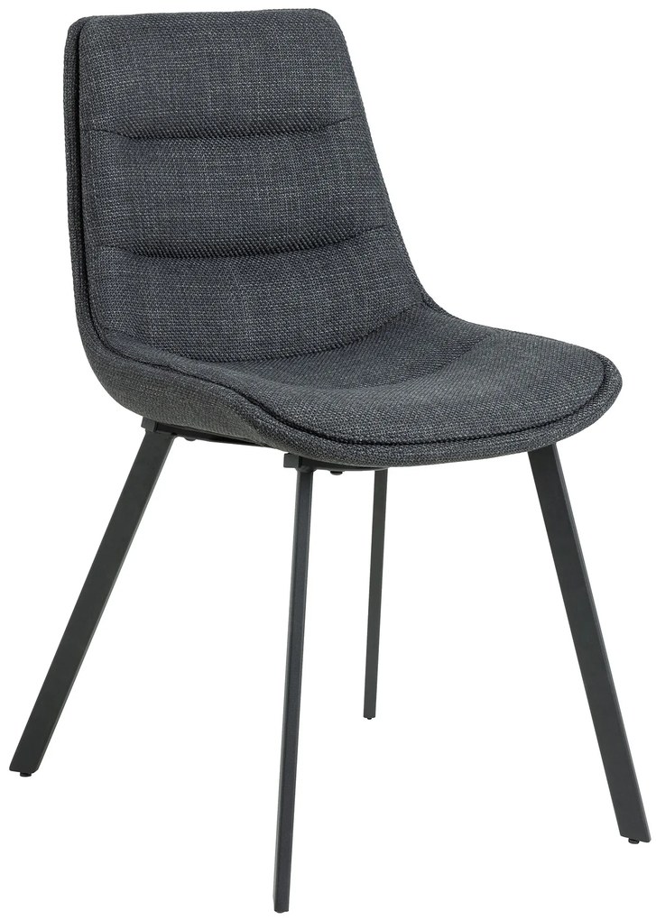 MAZZONI EXPORT IDA Antracit (material Basel 19) - SCAUN TAPIȚAT MODERN PENTRU SALON/SUFRAGERIE LOFT
