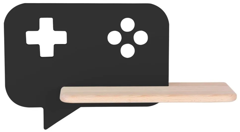 Aplică LED cu raft pentru copii CONSOLE LED/5W/230V negru