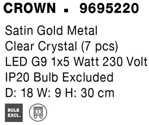 Aplica de perete eleganta design modern Crown