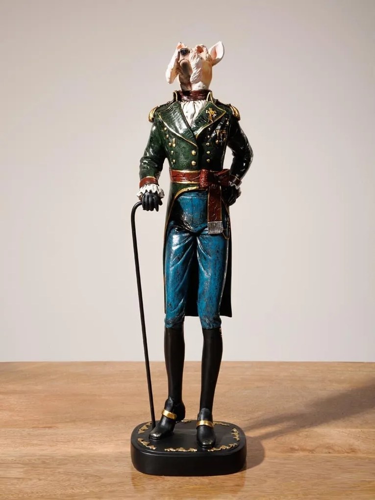 Statuie decorativă câine din rășină, H47 cm, "Dogmodore"