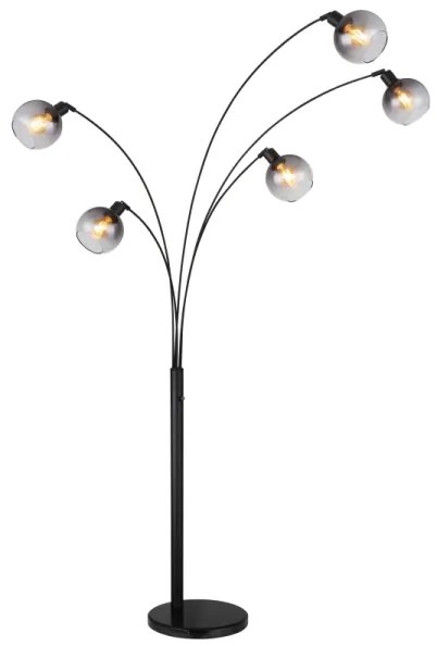 Lampadar Globo 58228NBS SEYMOUR 5xE27/40W/230V fumuriu