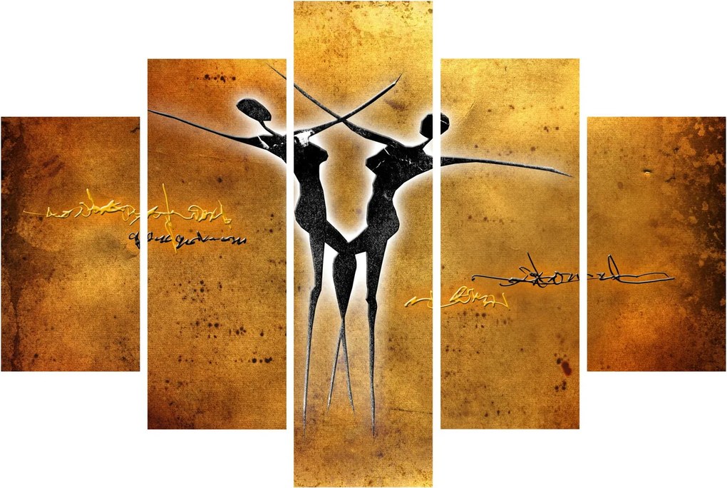 Tablou perechii dansând pictate (150x105 cm)