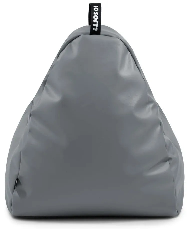 Fotoliu bean bag negru cu tapițerie din imitație de piele Chill XXL – So Soft?