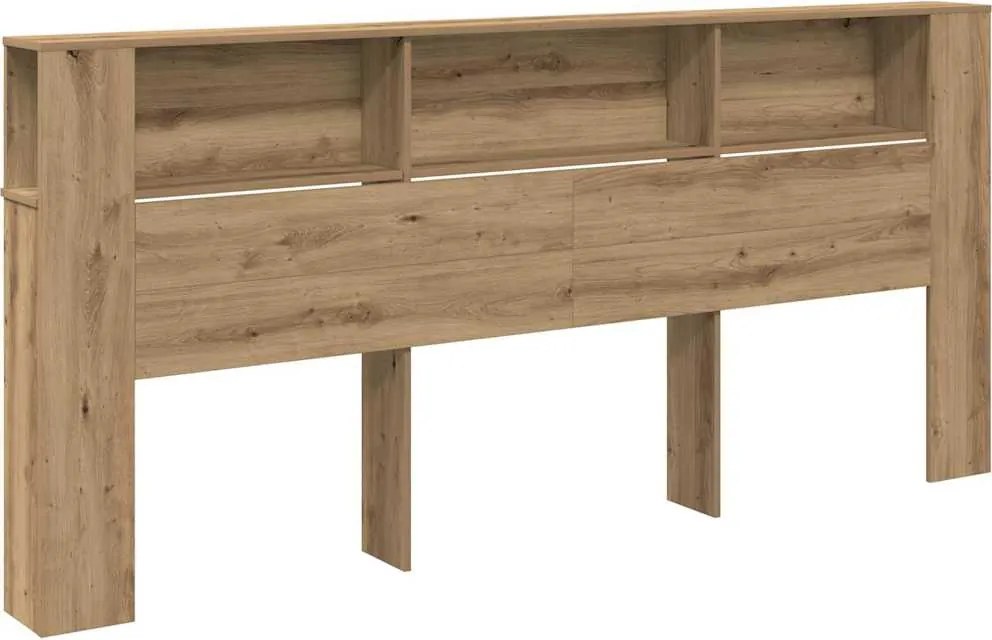 vidaXL Tablă de pat cu sertar Stejar Artizanal 220 x 18,5 x 102,5 cm