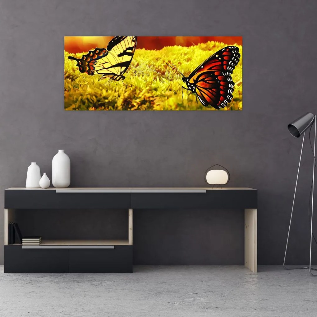 Tablou cu fluturi (120x50 cm)