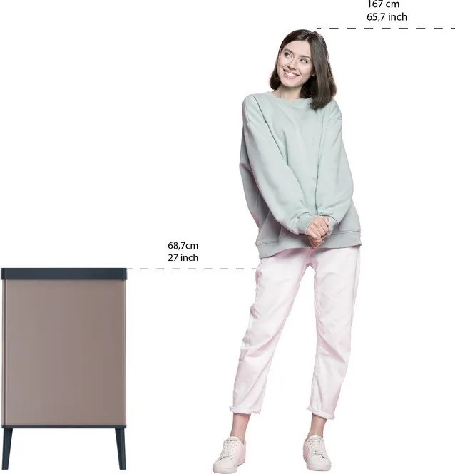 Coș de gunoi roz cu senzori de atingere din plastic reciclat 54 l Verto High – Curver