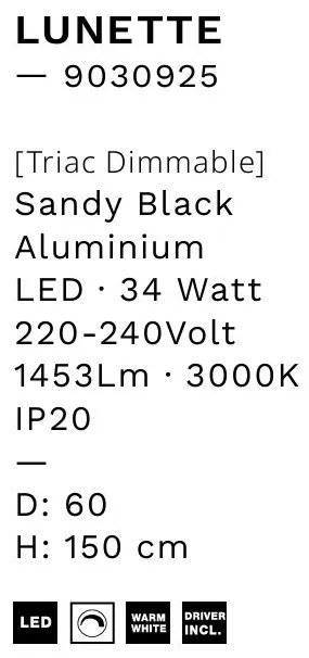 Lustra suspendata LED design circular LUNETTE 60cm NVL-9030925