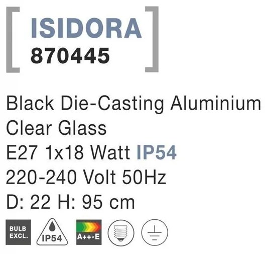 Lustra / Pendul pentru iluminat exterior IP54 ISIDORA NVL-870445